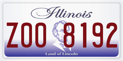 IL license plate Z008192