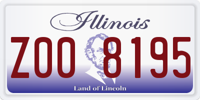 IL license plate Z008195