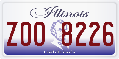 IL license plate Z008226