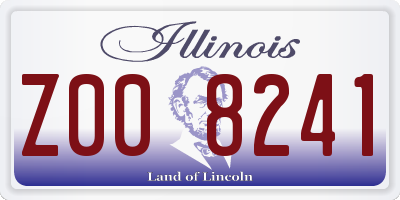 IL license plate Z008241
