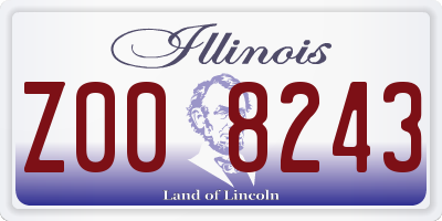 IL license plate Z008243