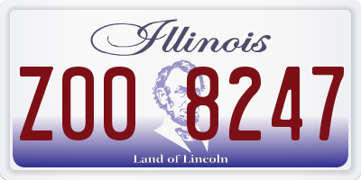 IL license plate Z008247