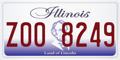 IL license plate Z008249