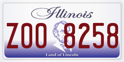 IL license plate Z008258