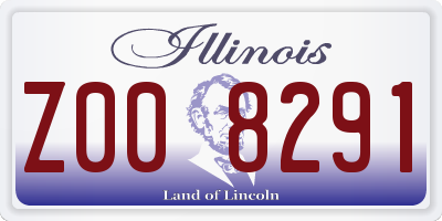 IL license plate Z008291