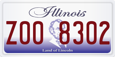 IL license plate Z008302