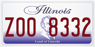 IL license plate Z008332