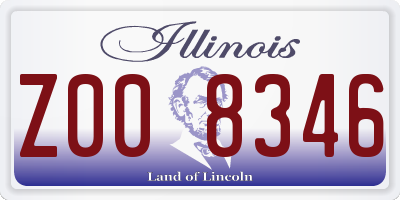 IL license plate Z008346