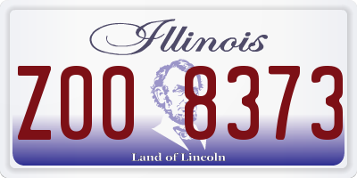 IL license plate Z008373