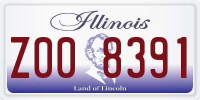 IL license plate Z008391