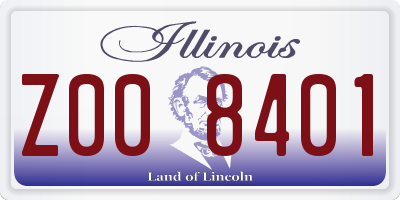 IL license plate Z008401