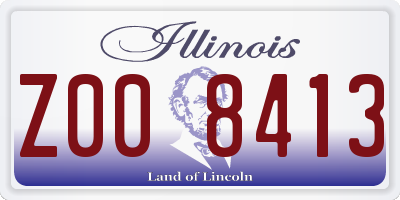 IL license plate Z008413