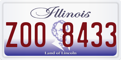 IL license plate Z008433