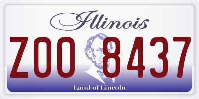 IL license plate Z008437
