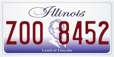 IL license plate Z008452