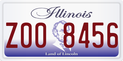 IL license plate Z008456