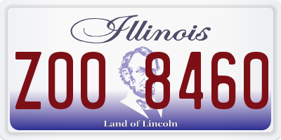 IL license plate Z008460