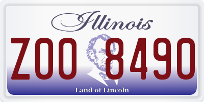 IL license plate Z008490