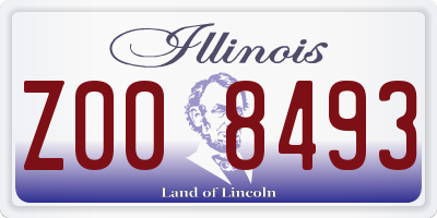IL license plate Z008493