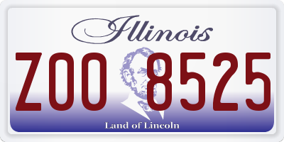 IL license plate Z008525