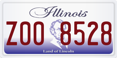 IL license plate Z008528