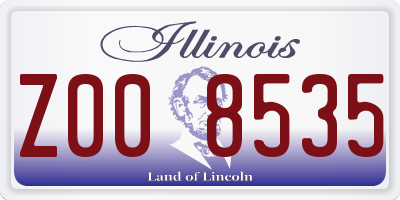 IL license plate Z008535