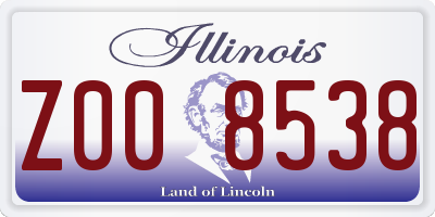 IL license plate Z008538