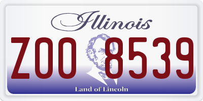 IL license plate Z008539