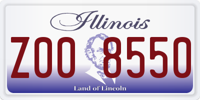 IL license plate Z008550
