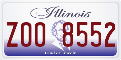 IL license plate Z008552