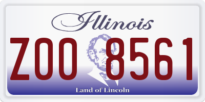 IL license plate Z008561