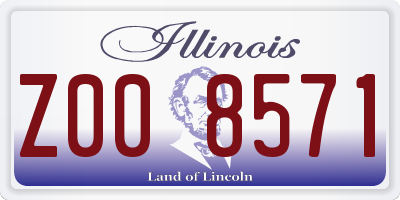 IL license plate Z008571