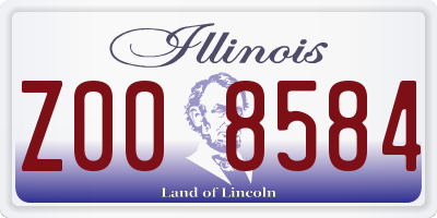 IL license plate Z008584