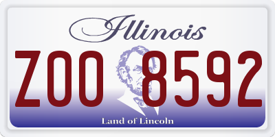 IL license plate Z008592
