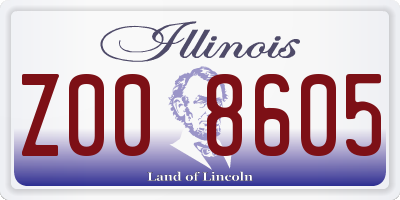 IL license plate Z008605