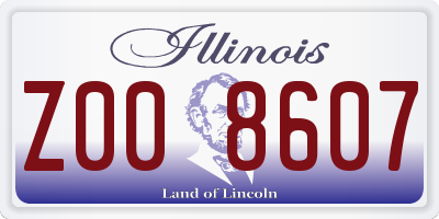 IL license plate Z008607