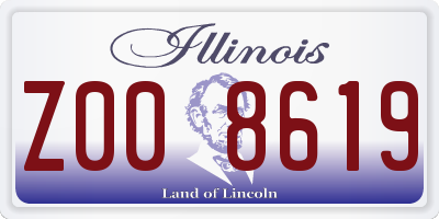 IL license plate Z008619