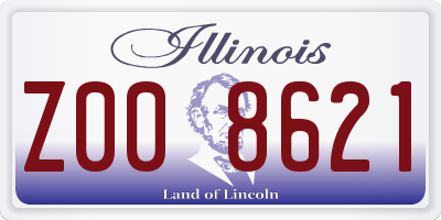 IL license plate Z008621