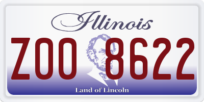 IL license plate Z008622