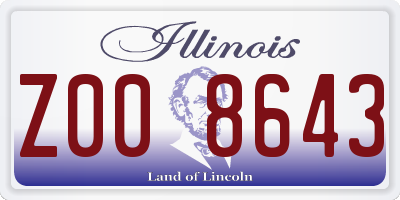 IL license plate Z008643