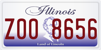 IL license plate Z008656