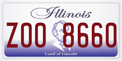 IL license plate Z008660