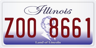IL license plate Z008661