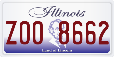IL license plate Z008662