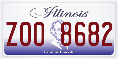 IL license plate Z008682