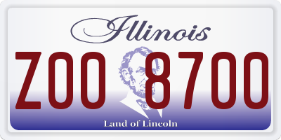 IL license plate Z008700