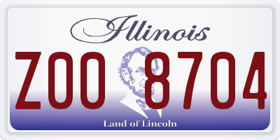 IL license plate Z008704