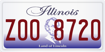 IL license plate Z008720