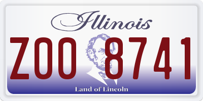 IL license plate Z008741