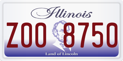 IL license plate Z008750